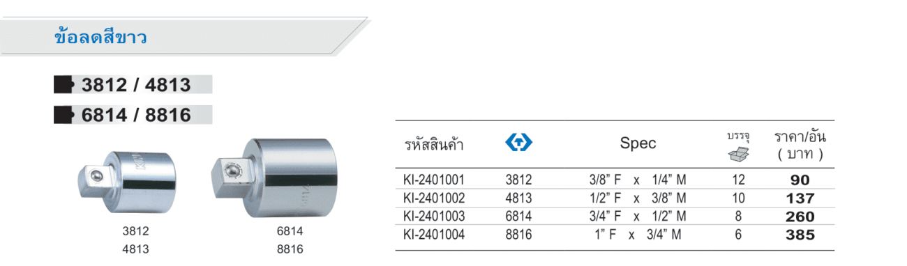 ข้อลดสีขาว (King Tony)